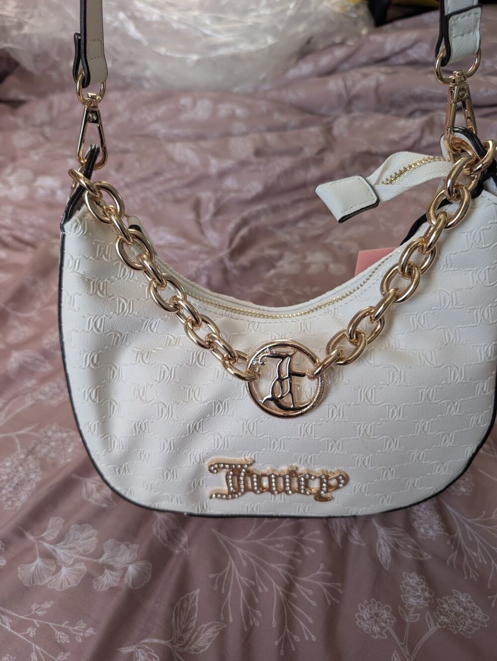 Juicy Couture Crest Moon Coho shoulder bag NWT chain handle. Purse only